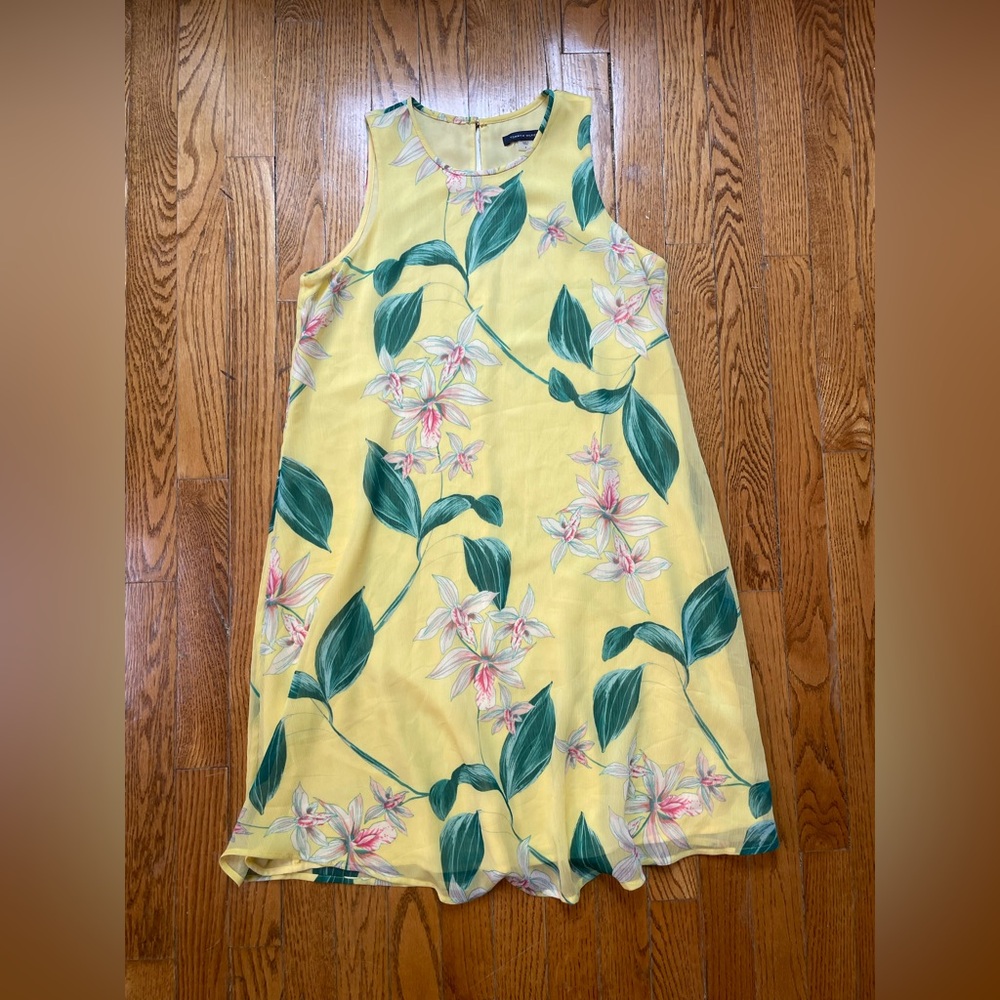 Tommy Hilfiger Yellow Floral Mini Dress